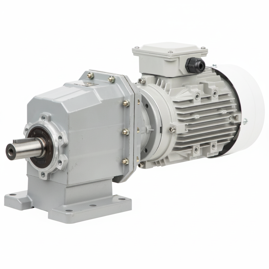 Geared Motor - Helical Inline Geared Motor, Single or Three Phase